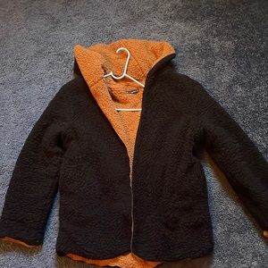 Fuzzy Teddy Coat with Hood